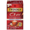 Twinings French Vanilla Chai Black Tea Individually Wrapped Bags, 20 Count (Pack of 1), Warm, Sweet & Spicy, Caffeinated, Enjoy 