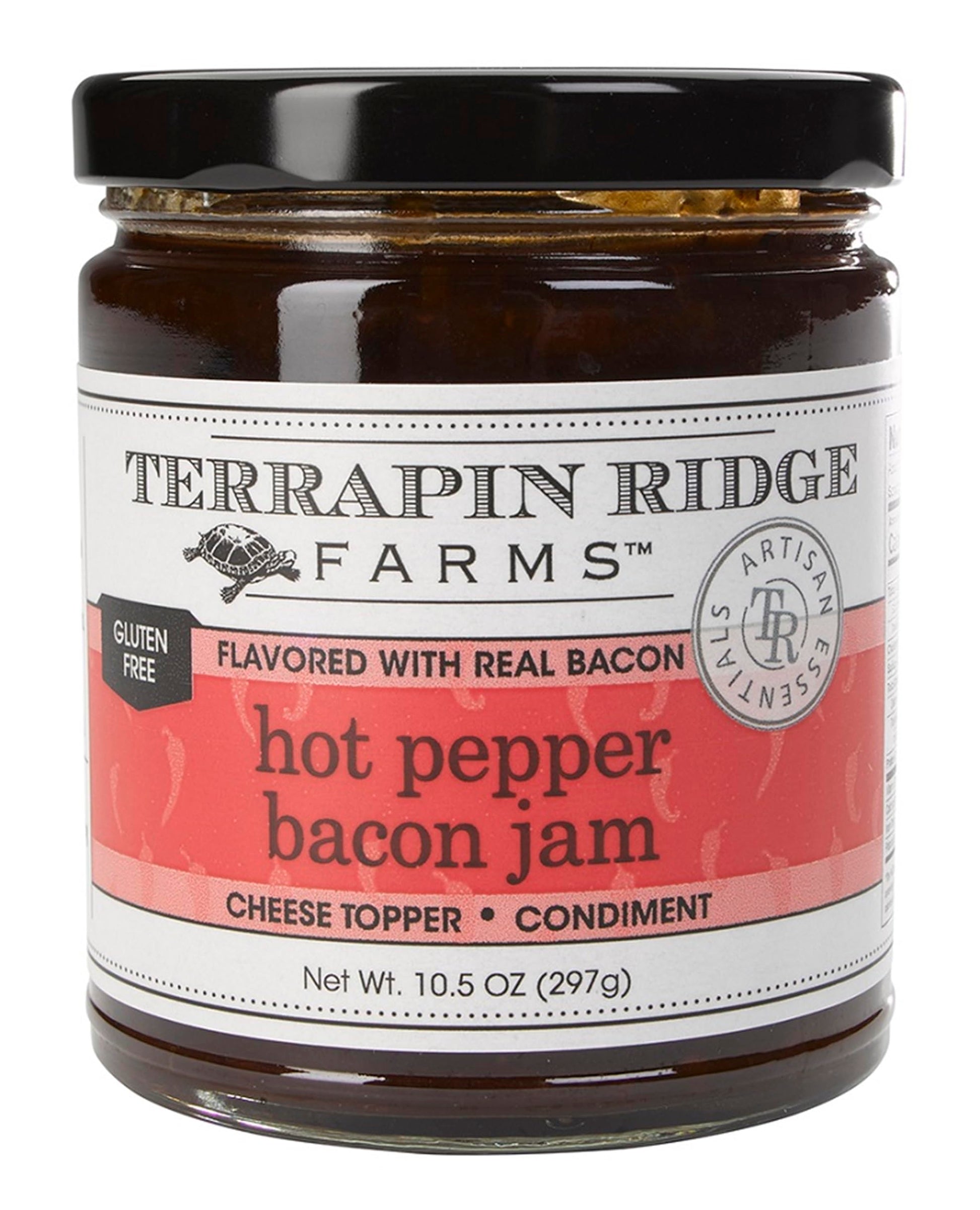 Terrapin Ridge Hot Pepper Bacon Jam – Sweet & Spicy Gourmet Condiment – 10.5 oz Jar