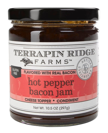 Terrapin Ridge Hot Pepper Bacon Jam – Sweet & Spicy Gourmet Condiment – 10.5 oz Jar