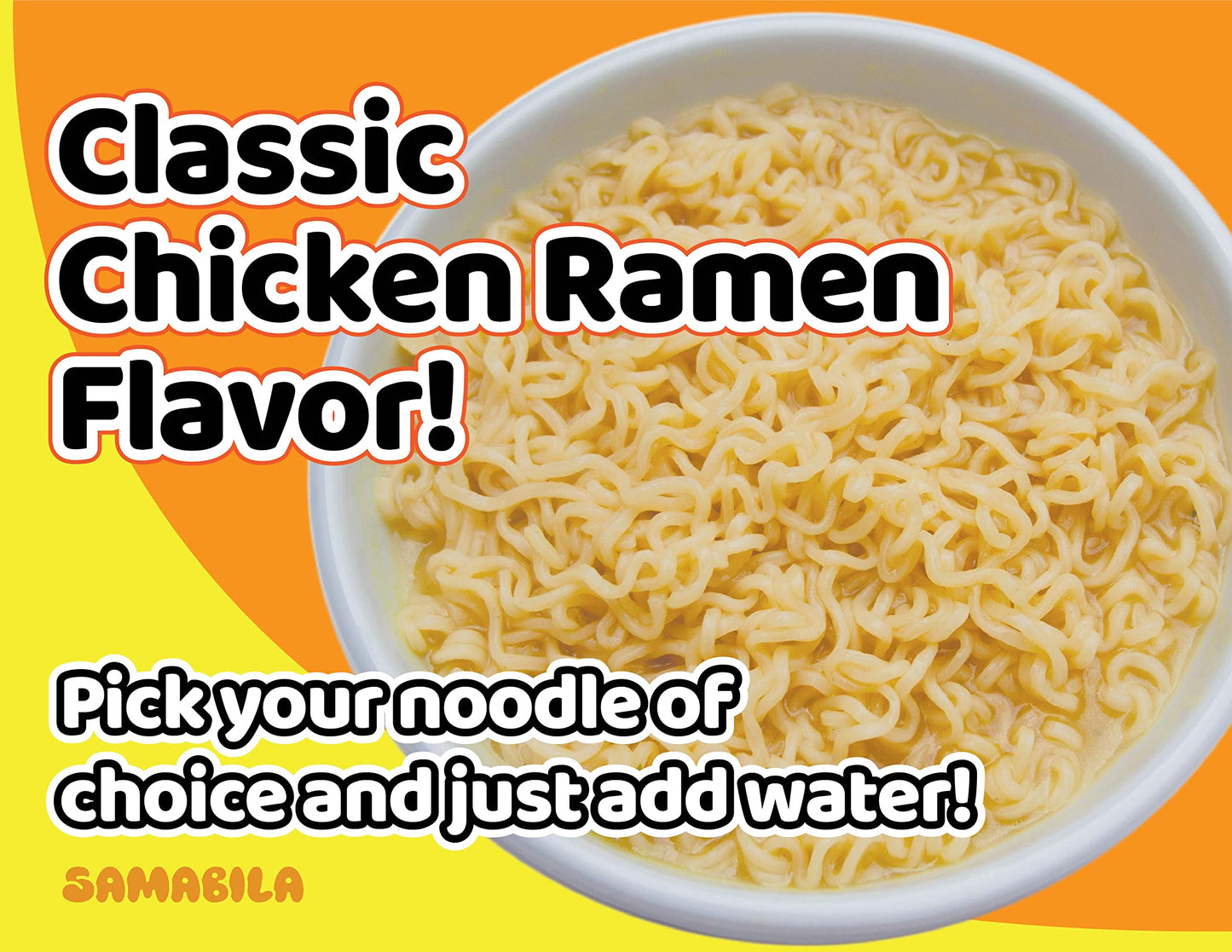 Samabila Chicken Instant Ramen Seasoning Powder - Gluten Free - Vegan - Mild - Premium Instant Noodle Soup Powder - 5 Oz