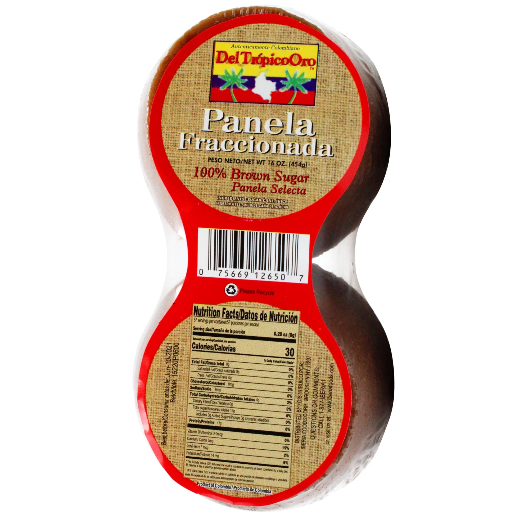 Iberia Panela Fraccionada Sugar, 16 oz (454g) - Pack of 1