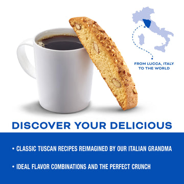 Nonni's Originali Biscotti Italian Cookies - Biscotti Individually Wrapped Cookies - Italian Biscotti Cookies Made with Premium