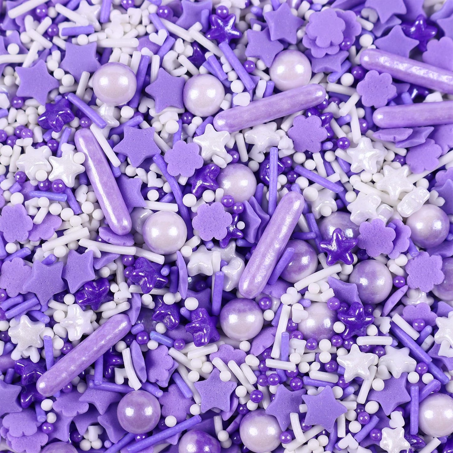 Purple Sprinkles For Cake Decorating, 3.52Oz Edible Star Sprinkles, Cupcake Sprinkles, Baking Sprinkles, Ice Cream Sprinkles, Co