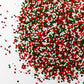 Christmas Jingle Mix Nonpareils  Red  Green and White Sprinkles  Bulk Size (1lb. Resealable Zip Lock Stand Up Bag)