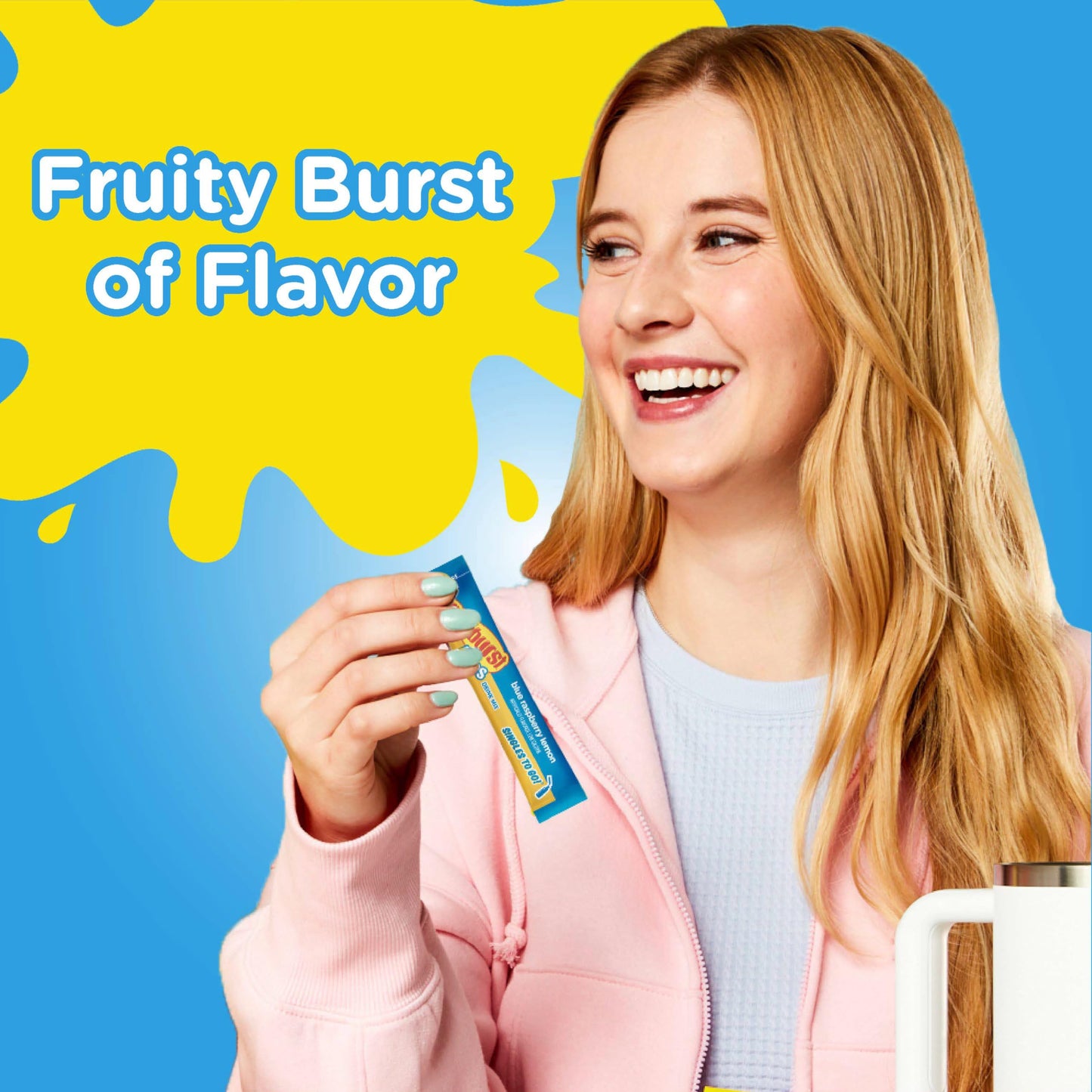 Starburst Duos Singles To Go Powdered Drink Mix, Blue Raspberry Lemon, 12 Boxes With 6 Packets Each - 72 Total Servings, Sugar-F