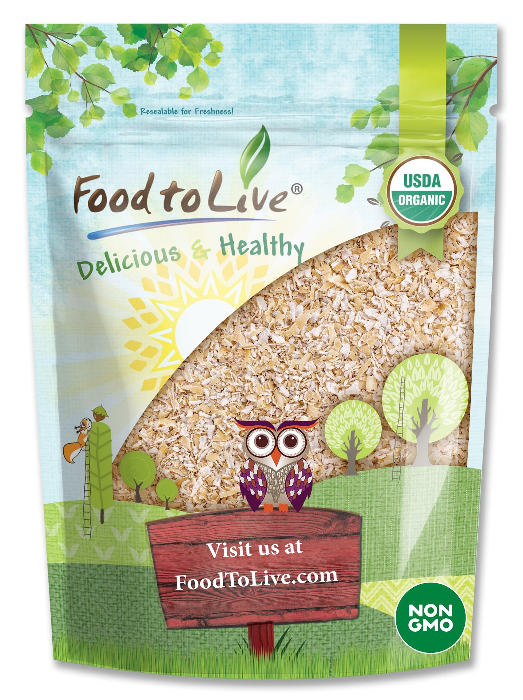 Food to Live Gluten Free Organic Oat Bran, 8 Ounces - A Nutritional Powerhouse High Fiber Hot Cereal, Milled from High Protein O