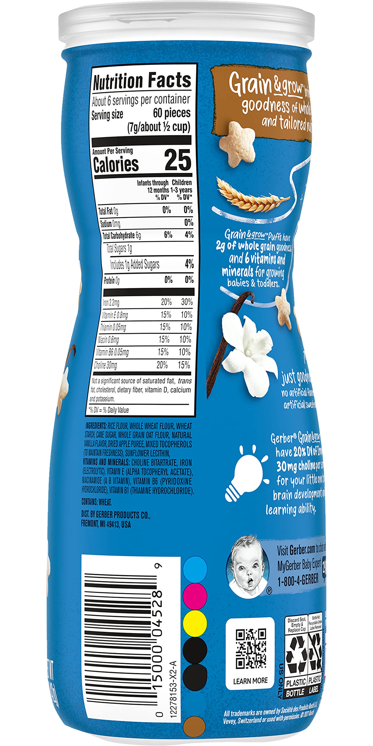 Gerber Baby Snacks Puffs (Vanilla) (Pack Of 6)