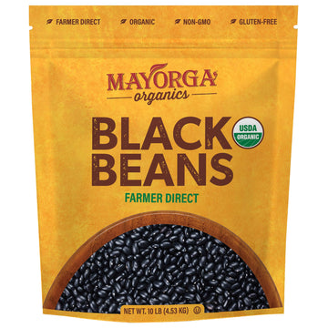 Organic Dry Black Beans By Mayorga, Usda Organic Certified, Gluten-Free, Non-Gmo Verified, Direct Trade, Kosher, Frijoles Negros