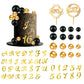 Gold Acrylic Alphabet Number Cake Topper Diy Personalized Name Cupcake Toppers With Balls Happy Birthday Sets For Custom Wedding