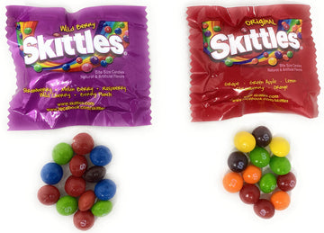 Halloween ASSORTIT X SKITTLES COLLAB Bulk Wild Berry & Original Favor 80+ Bite Size Packs Individually Wrapped Party Candy Assor
