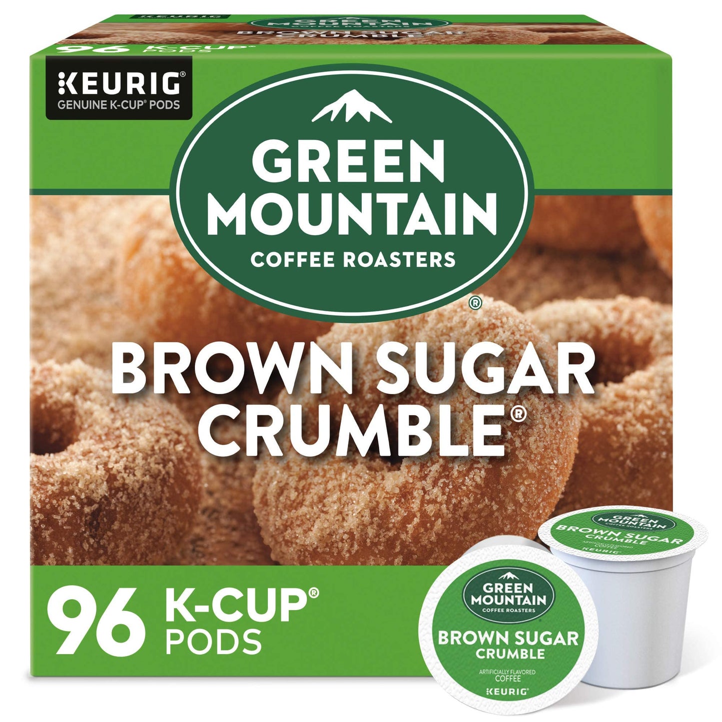 Green Mountain Coffee Roasters Brown Sugar Crumble Coffee, Keurig Single Serve K-Cup Pods, 96 Count (4 Packs Of 24)