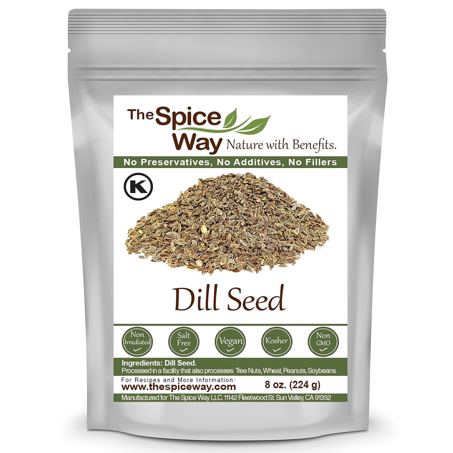 The Spice Way Dill Seed - 8 oz for Pickling, Vegetables, Pasta, Salads, and Soups