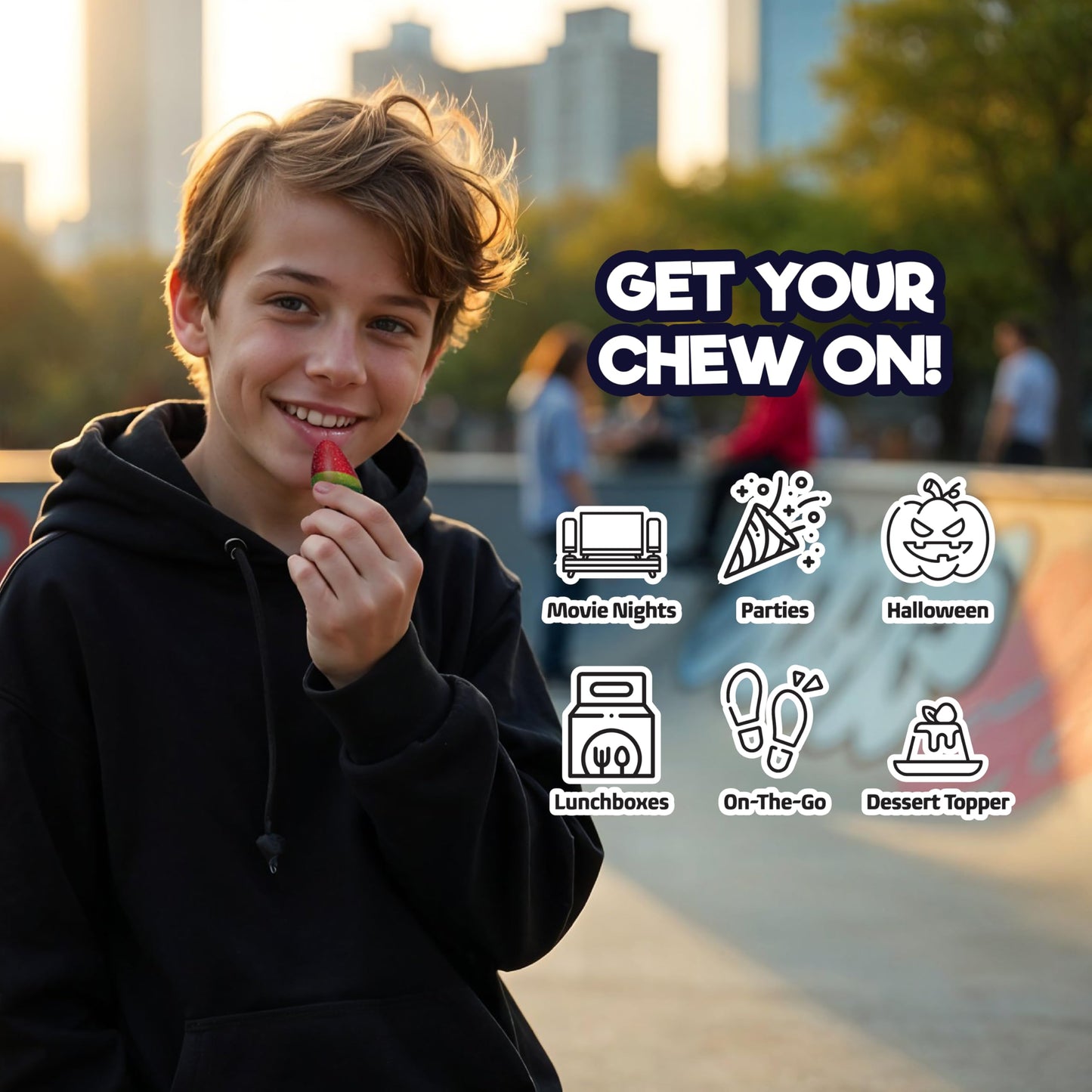 Chewzme Watermelon Gummies, Sour Gummy Candy, 6 Oz (Pack Of 1)