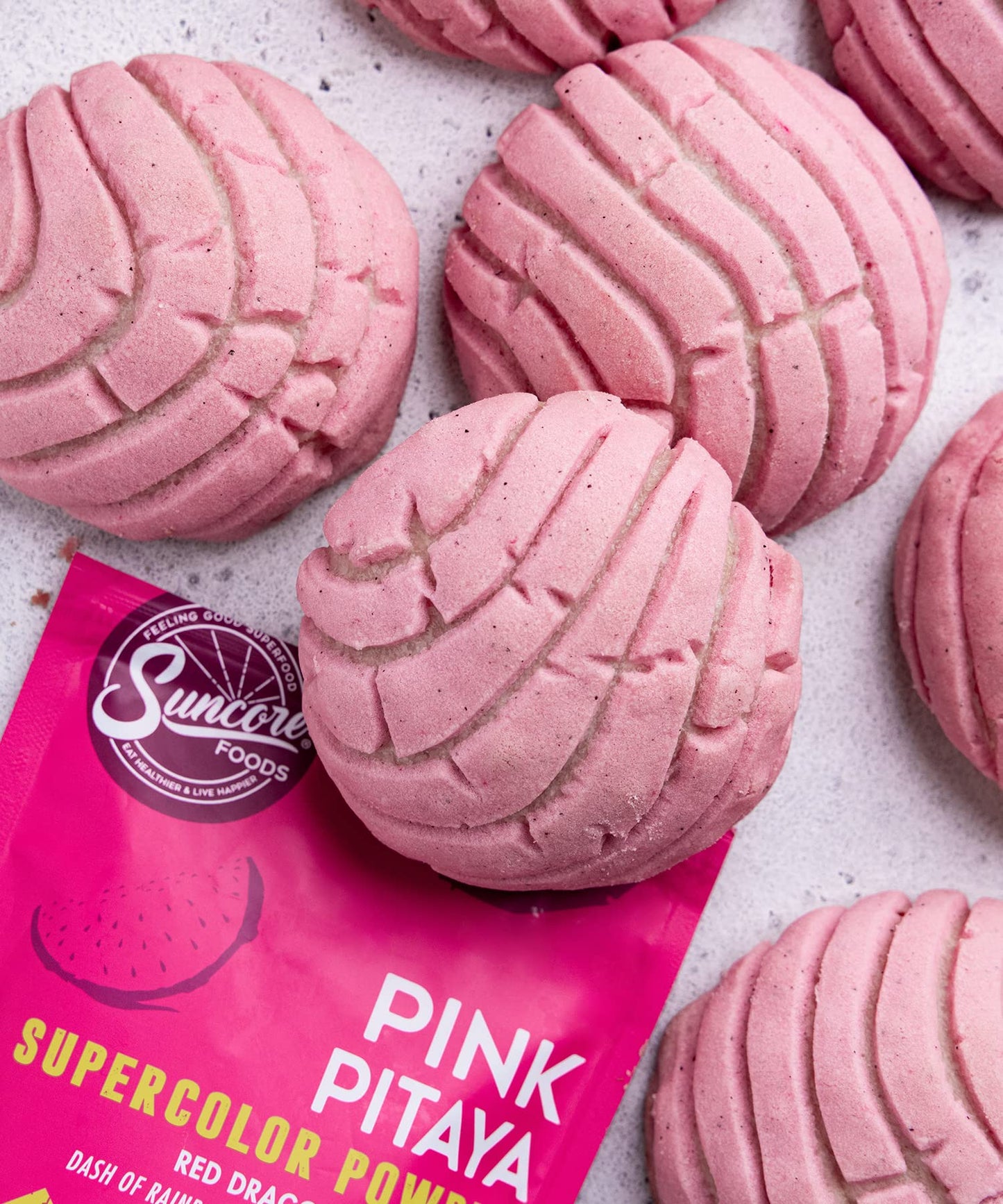Suncore Foods Pink Pitaya Powder, Pink Food Coloring Powder, Gluten-Free, Non-GMO, 5oz (2 Pack)