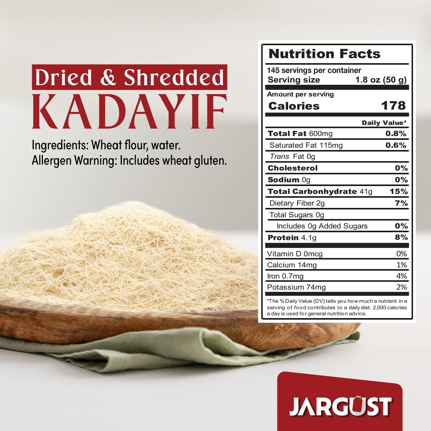 Bulk Dried & Shredded Kataifi 16lb  Shredded Fillo Dough  Pastry Dough  Chopped Katayif  Ingredient for The Viral Dubai Pistachio Chocolate Bar  Shredded Phyllo  Kunafa  Knafeh  Katifi