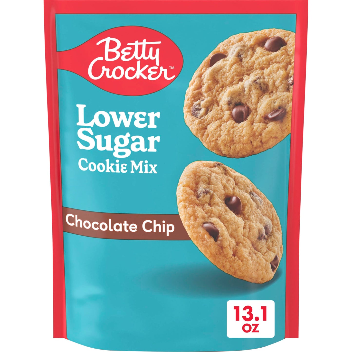 Betty Crocker Lower Sugar Cookie, Chocolate Chip Cookies, No Artificial Sweeteners, 13.1 oz