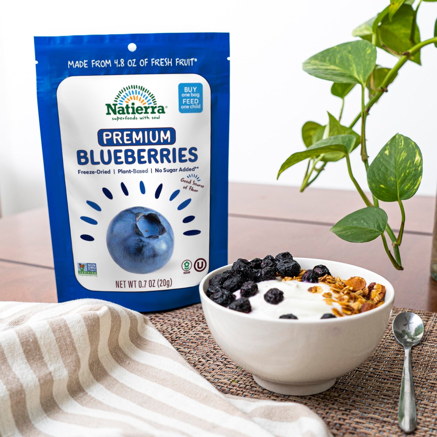 Natierra Premium Freeze-Dried Blueberries, Strawberries & Bananas | Non-Gmo & Vegan, Gluten Free, No Additives, No Sugar Added | Variety Pack (Pack Of 3)