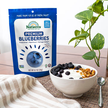 Natierra Premium Freeze-Dried Blueberries | Non-Gmo & Vegan Blueberry | 0.7 Ounce (Pack Of 2)