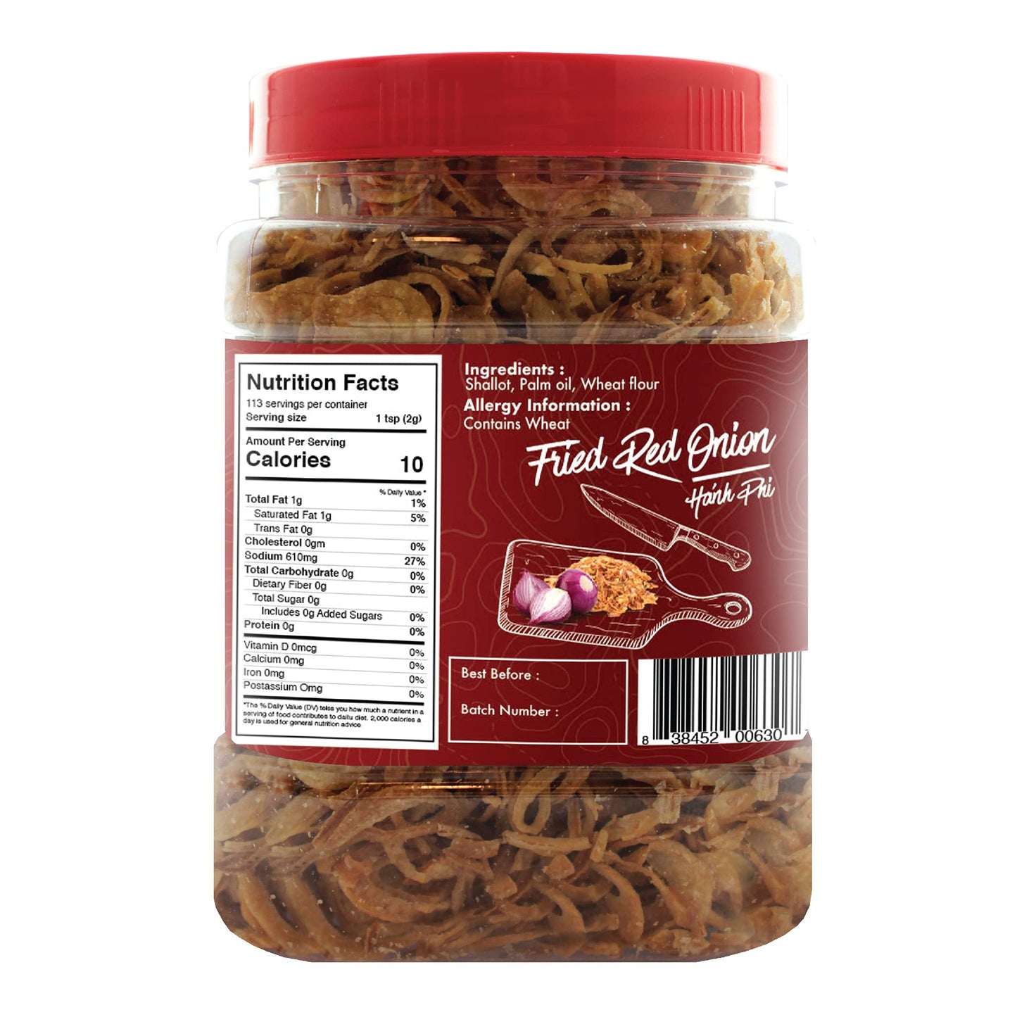 Fried Onions Crispy Topping By Jans | Crispy Fried Red Onion | Fried Onions For Biryana And More | Garnishing, Seasoning, Topping 8 Oz