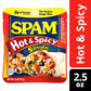 SPAM Single Hot & Spicy 2.5oz Individual Pouch (Pack of 12) Fully Cooked Pork and Ham  9g of Protein  0g Trans Fat  Low Carb  Keto-Friendly  Gluten Free  Easy Open  Perfect for Sandwiches & Breakfast