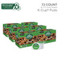 Green Mountain Coffee Roasters Hazelnut K-Cup Pods, Light Roast, 72 Count, 12 Count (Pack of 6)