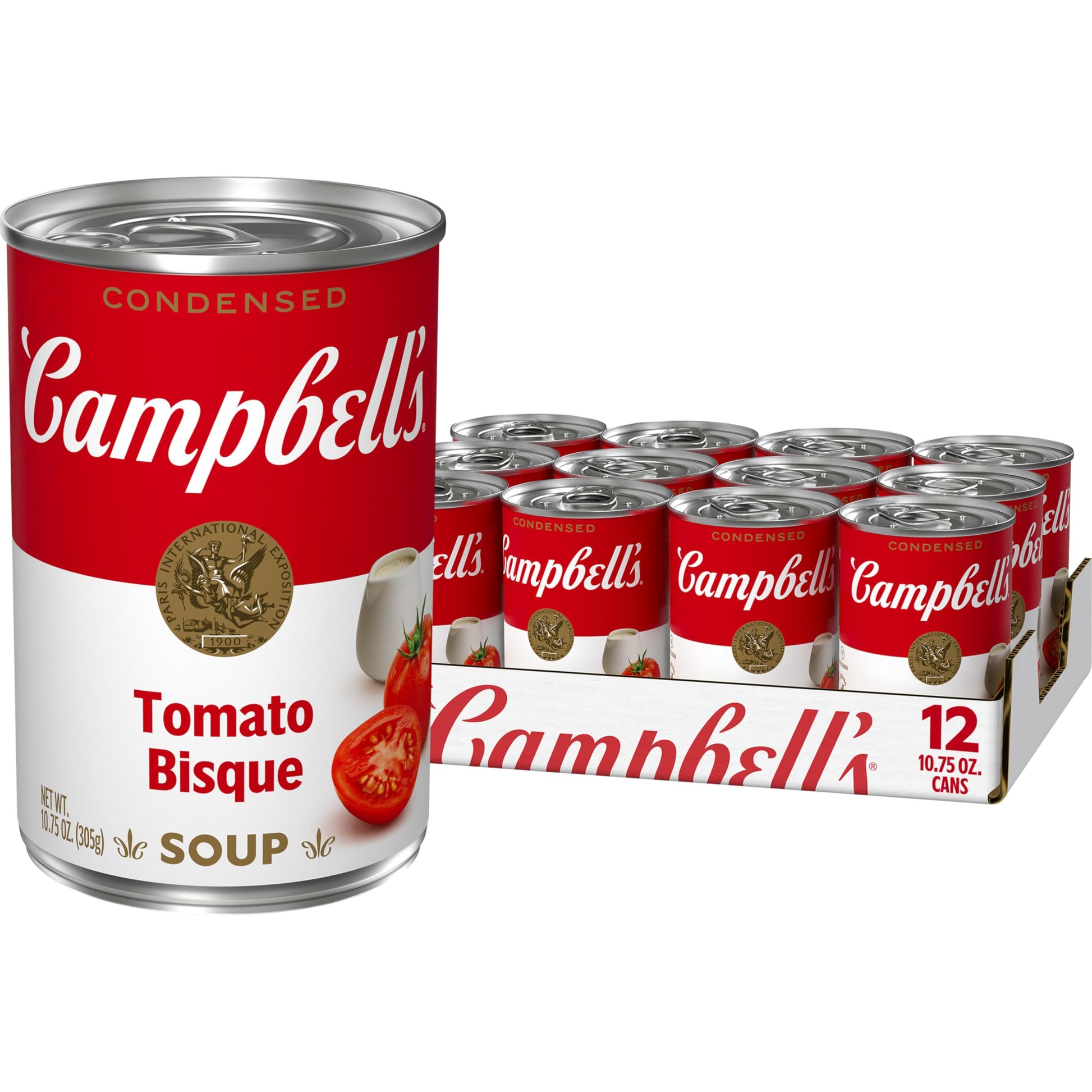 Campbell s Condensed Tomato Bisque Soup, 10.75 oz Can (12 Pack)