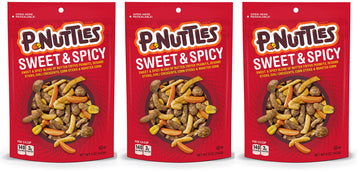 P-Nuttles Sweet & Spicy Butter Toffee Peanuts - Resealable Snacking Bags of Sweet and Spicy Snack Mix, Made in the USA, Kosher S