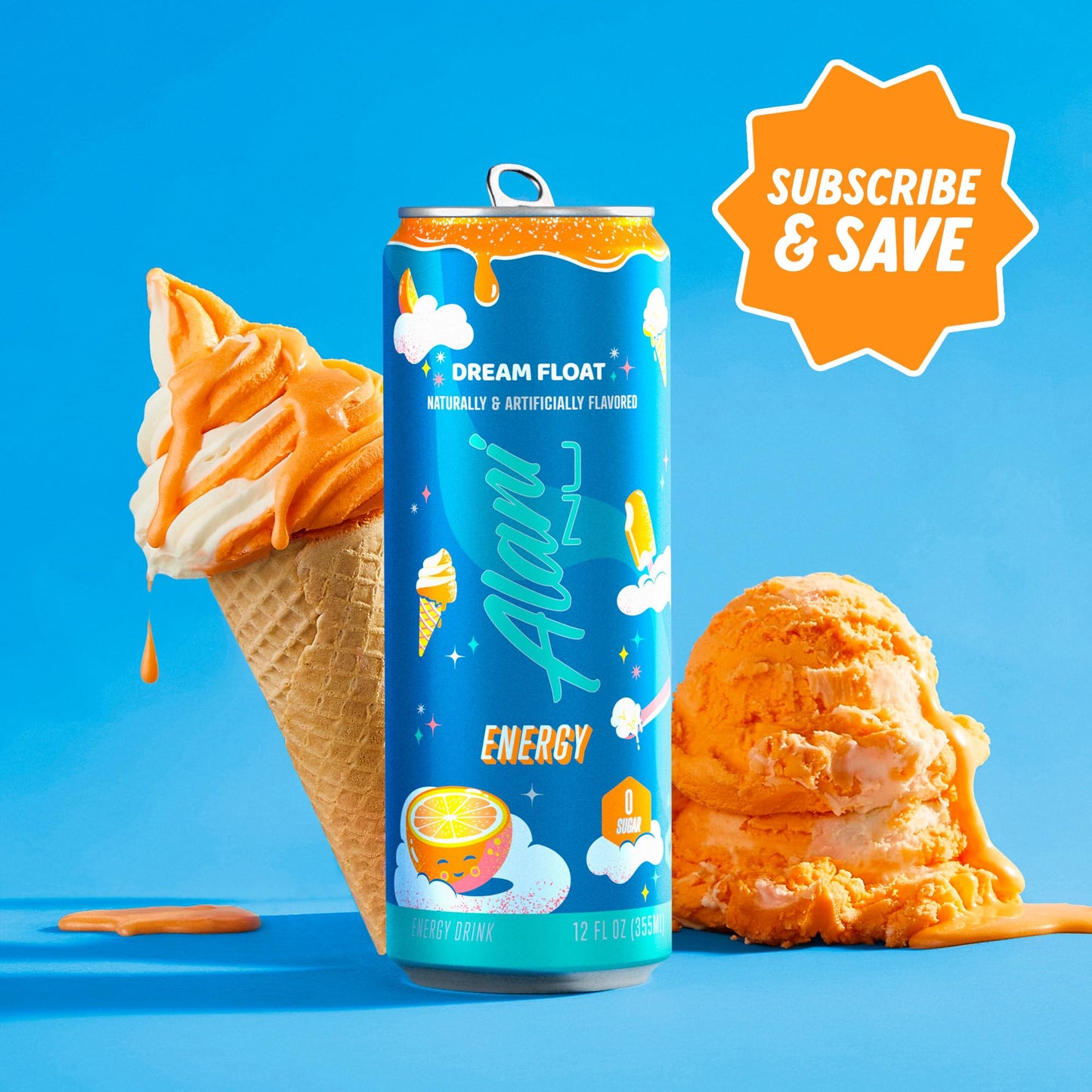 Alani Nu Dream Float Sugar Free  Low Calorie Energy Drinks | 200mg Caffeine | Pre Workout Performance with Antioxidants | Biotin B Vitamins | Zero Sugar | 15 Calories or Less | 12 Fl Oz Cans (24 Pack)