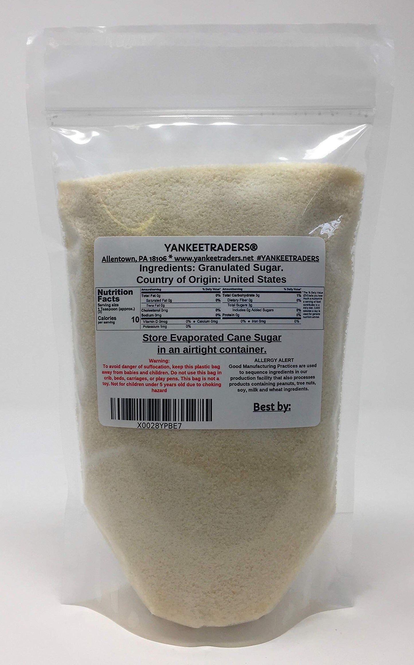 YANKEETRADERS, Evaporated Cane Juice, Sugar, 2 Lbs