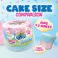PartyPuffs Cotton Candy Cake - 4 Servings - Sliceable Celebration Cake With Strawberry  Blue Raspberry  Lemon & Green Apple Flavors - Fun Party Dessert With Crunchy Marshmallow Bits - Gluten-Free Treat & Made in USA - 4oz