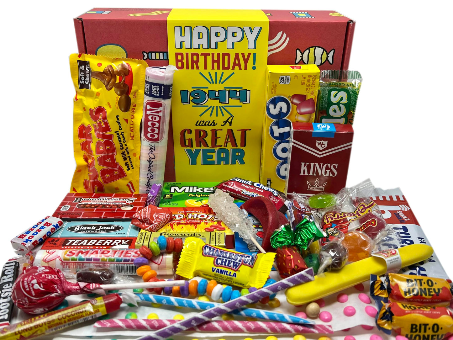 Retro Candy Yum ~ 1944 81St Birthday Gift Basket Box Of Nostalgic From Childhood For 81 Year Old Man Or Woman Born 1944 Jr
