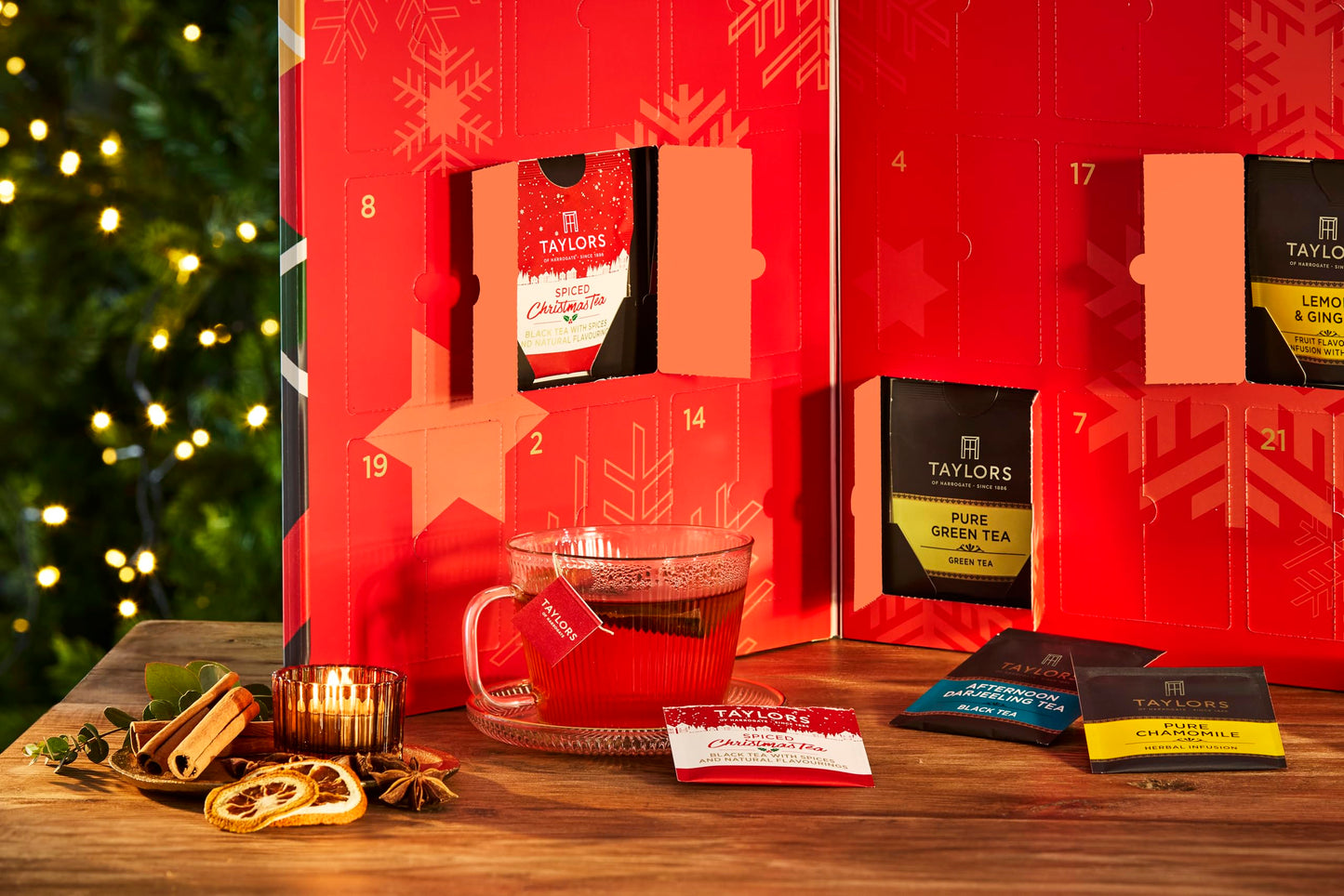 New Taylors Of Harrogate Holiday Tea Advent Calendar 2025 Gift Set – 24 Flavors, 48 Tea Bags – Countdown To Christmas With Enhanced British Teas