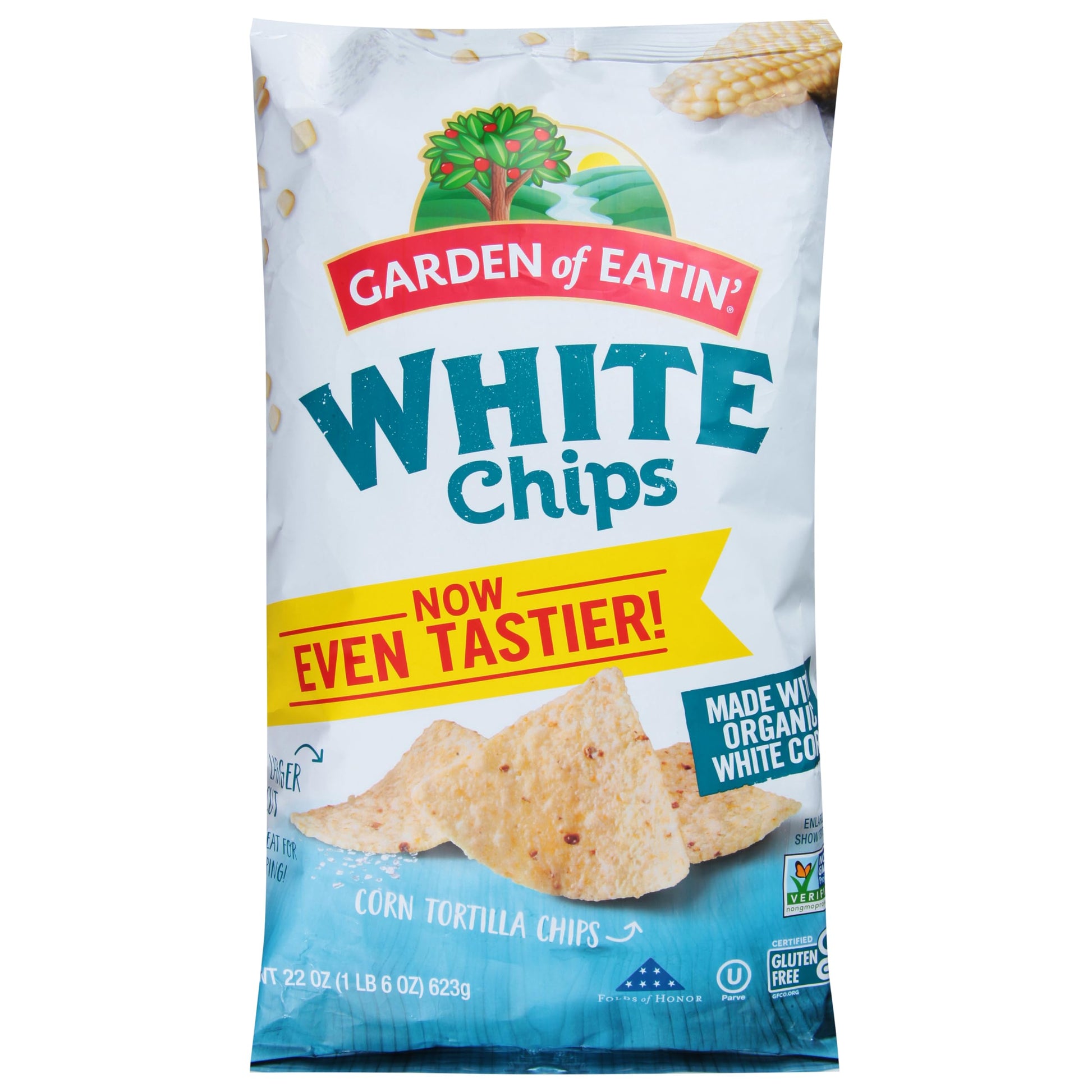 Garden of Eatin' Corn Tortilla Chips, White Chips, 22 oz