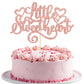 Ephlyn 1Pc Little Sweetheart Cake Topper Pink Glitter Sweet Love Wedding Bridal Shower Valentine'S Day Cake Pick For Valentine'S