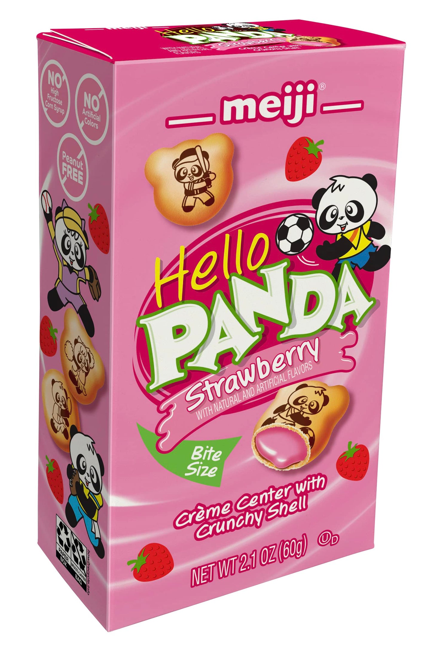 Meiji Hello Panda Cookie, Strawberry, 2.1 Ounce (Pack Of 10)