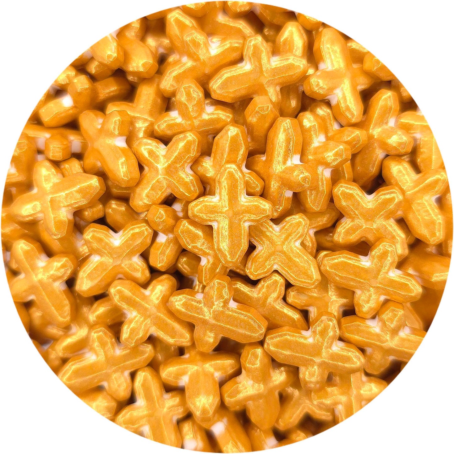 NCS Gold Cross Edible Candy Sprinkles, 8 ounces - Great for Cupcakes, Cookies, Cakes, Cakes Pops, Donuts