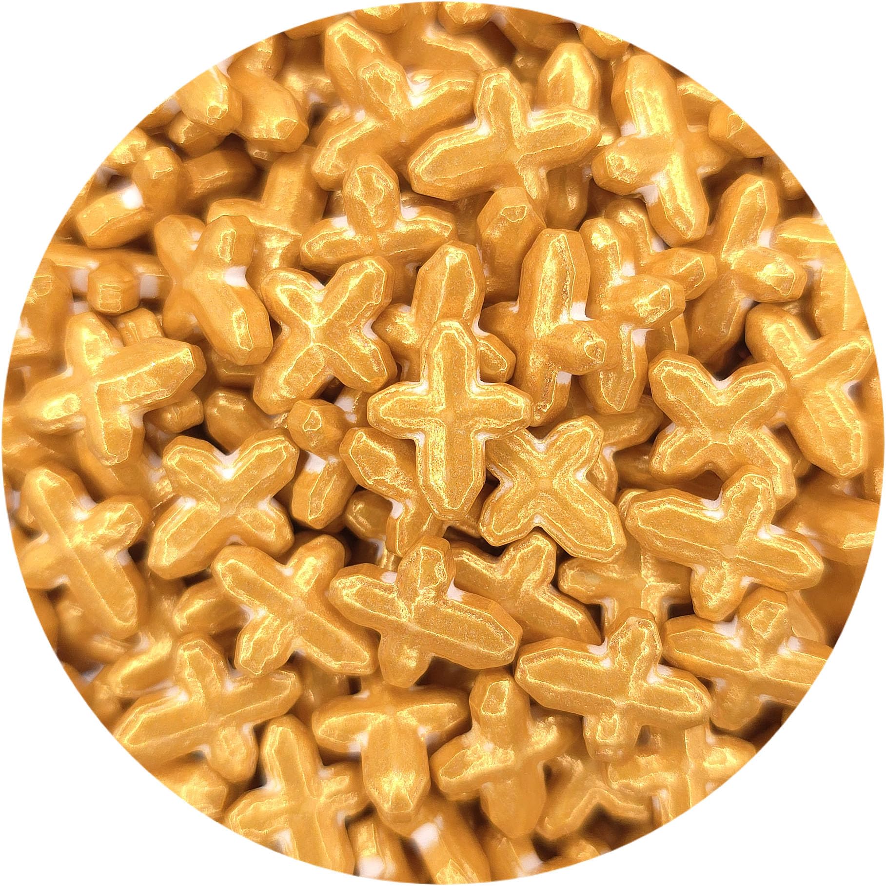 NCS Gold Cross Edible Candy Sprinkles, 8 ounces - Great for Cupcakes, Cookies, Cakes, Cakes Pops, Donuts