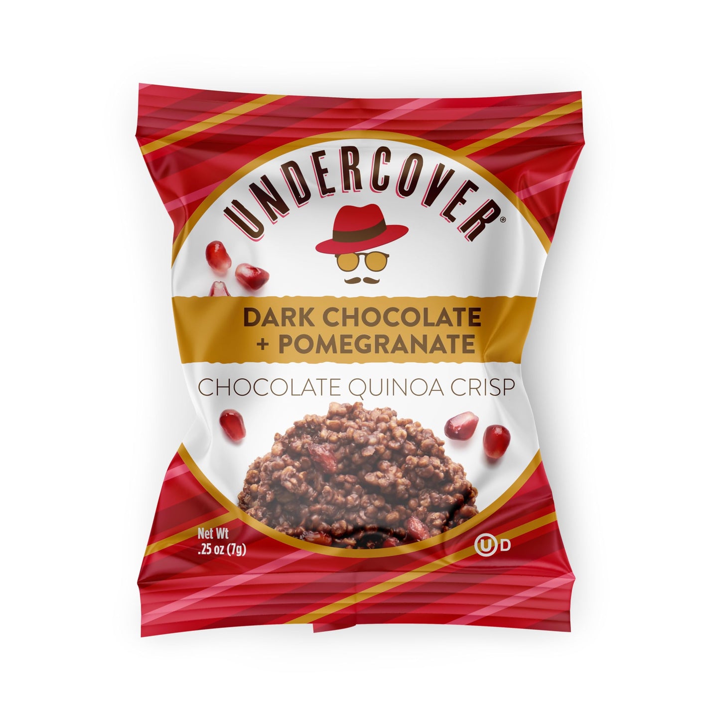 Undercover Chocolate Quinoa Crisps - Dark Chocolate + Pomegranate | 70-Count, Individually Wrapped Crisps | Gluten Free, Nut-Fre