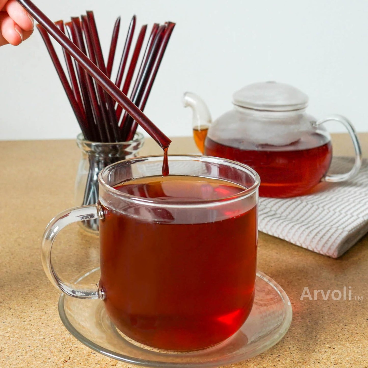 Arvoli Elderberry Honey Straws - 50 Pack - All-Natural Flavor Infusion - Non-Artificial, No Preservatives