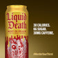 Liquid Death, Rest In Peach Iced Tea, 8-Pack (King Size 19.2Oz Cans), Peach Flavored Tea Sweetened With Real Agave, B12 & B6 Vit