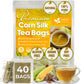 FRESHDRINKUS Corn Silk Herbal Tea, 100% Natural, 40 Tea Bags, No Sugar, No Caffeine, Vegan