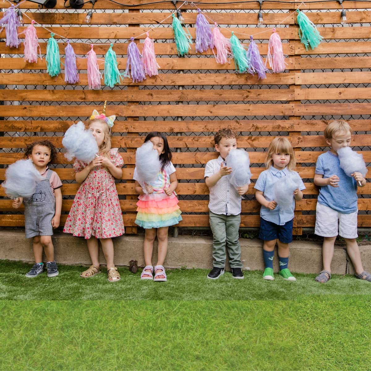 Lupy Lups! Cotton Candy Kit With Cones - Assorted Flavors- Individual Package Big Bulk - Pastel Candy for Stocking, Treats, Part