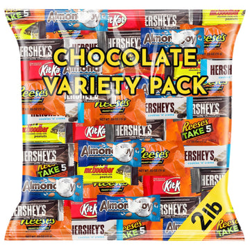Share-Ready Chocolate Candy Variety Pack  2 Pounds  Approximately 90 Pieces  Individually Wrapped Mini Candy Bars  Bulk Assorted Mix for Office Candy Jars  Party Favors  Classroom Rewards