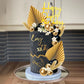 29 Pcs Flower Boho Cake Topper Balls Cake Decorations With Black And Golden Balls Palm Leaves Artificial Plants For Wedding Baby