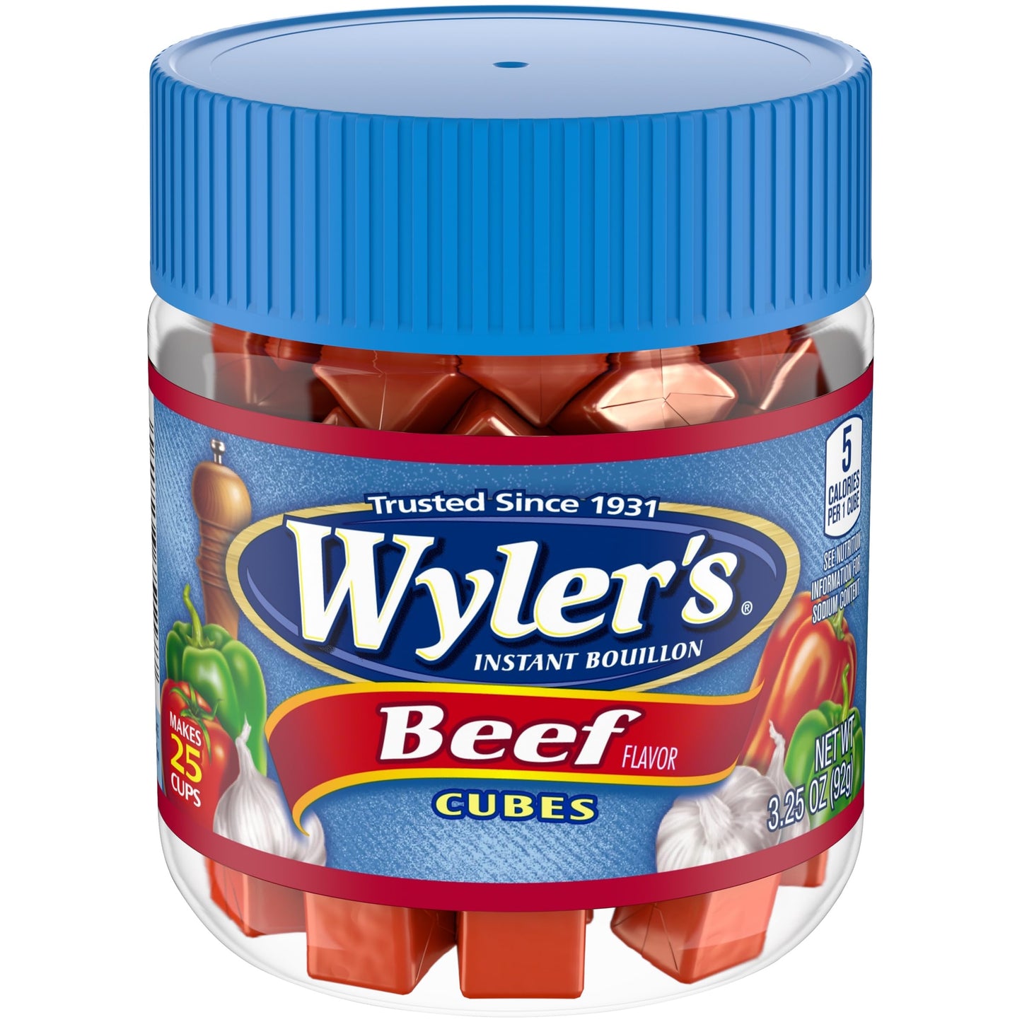 Wyler's Beef Instant Bouillon Cubes Jar, 3.25 OZ