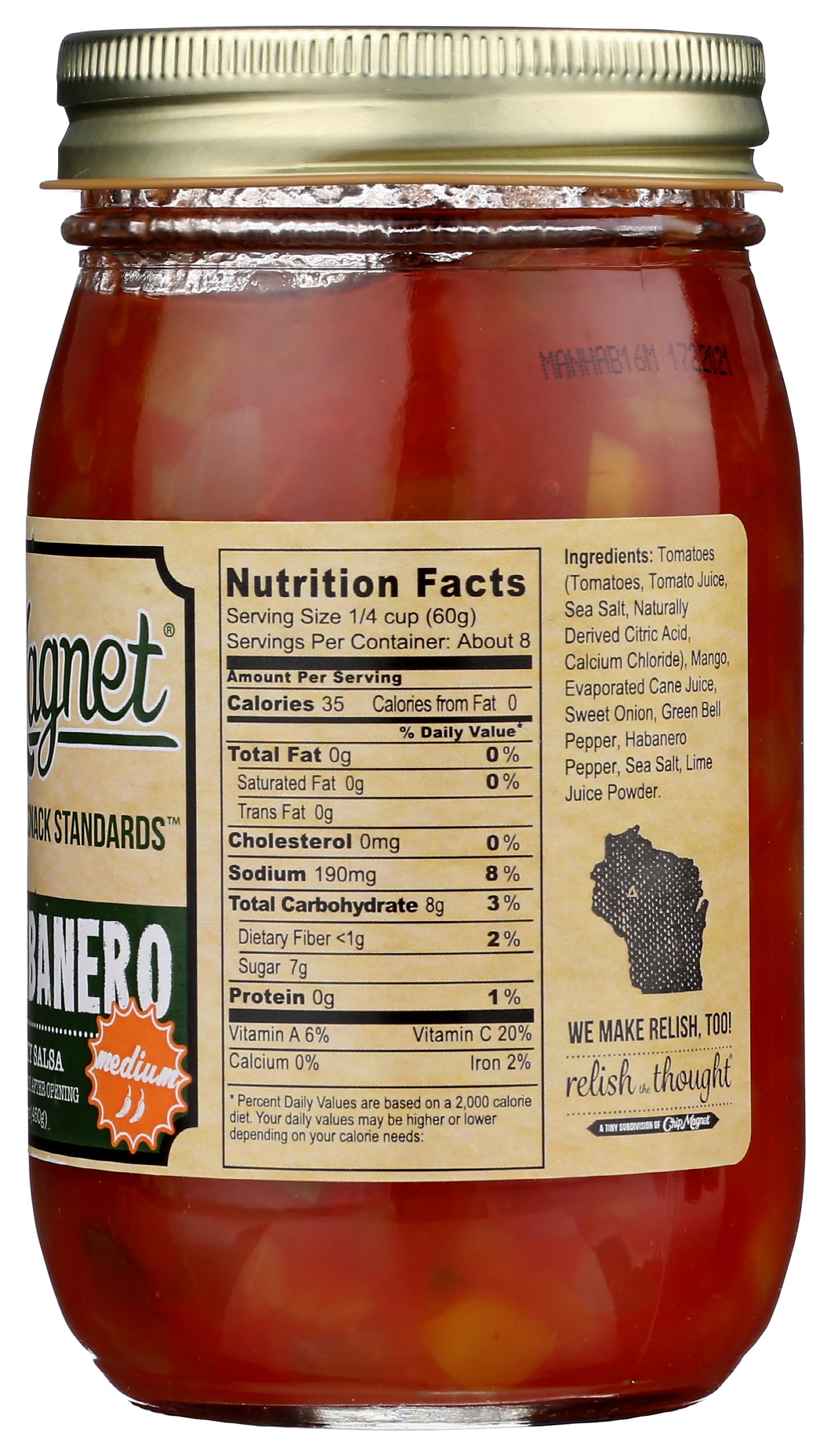 Chip Magnet Salsa Medium Mango Habenero 16 Ounce