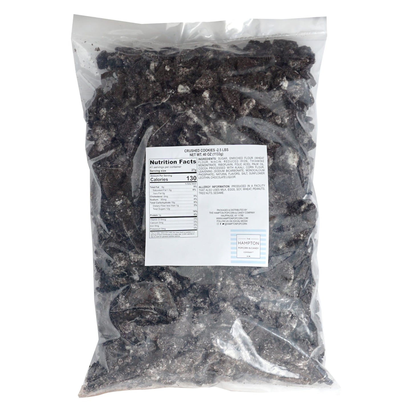 Cookie Crumbs Chocolate Dirt For Crust, 2.5 Pounds Crushed Cookies & Crme Crumbs, Garnish, And Toppings, The Hampton Popcorn & C