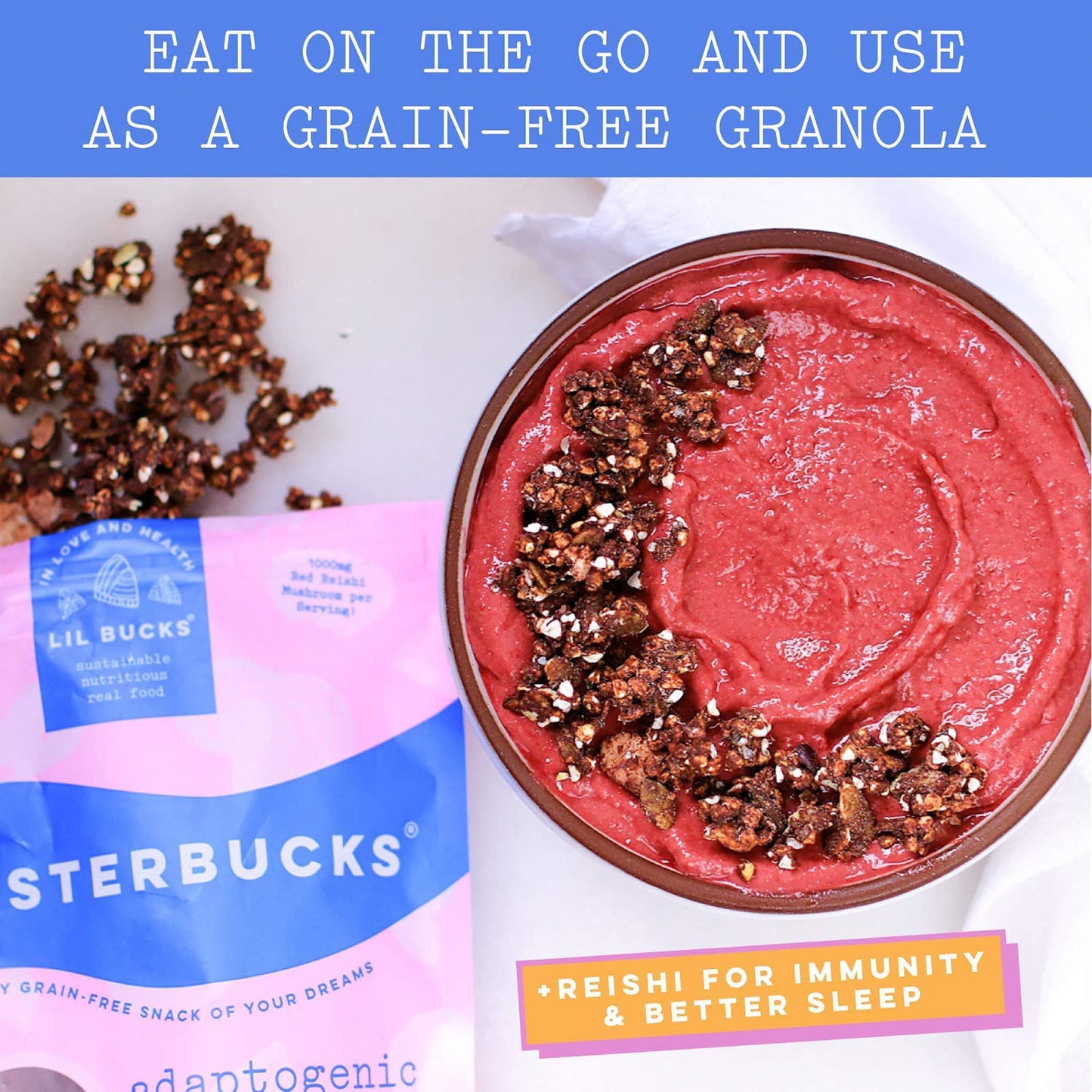 Lil Bucks Clusterbucks Gut Friendly Clusters Made With Regenerative Organic Sprouted Buckwheat, Gluten Free Snack (Chocolate Sea Salt, 3 Pack)