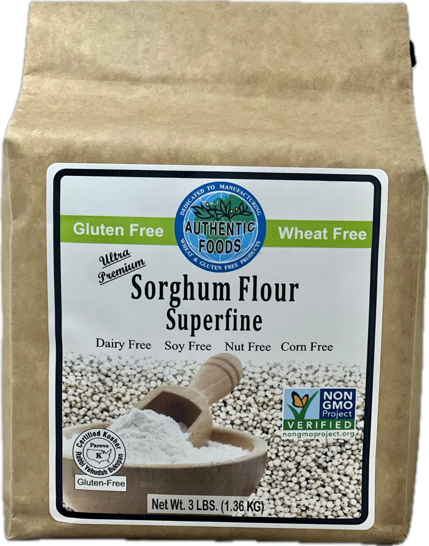 Authentic Foods Sorghum Flour Superfine 3Lbs