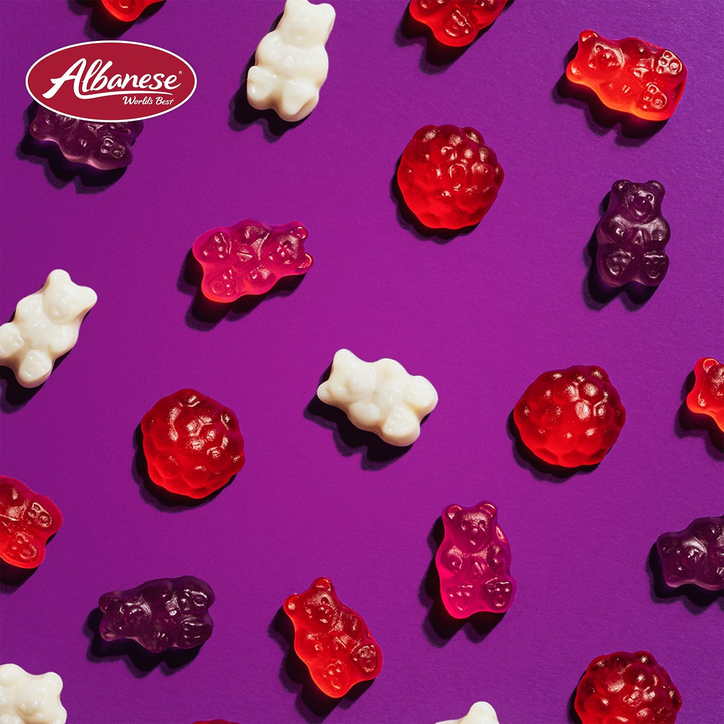 Albanese Candy, Berry Red Gummi Raspberries, 5-Pound Bag